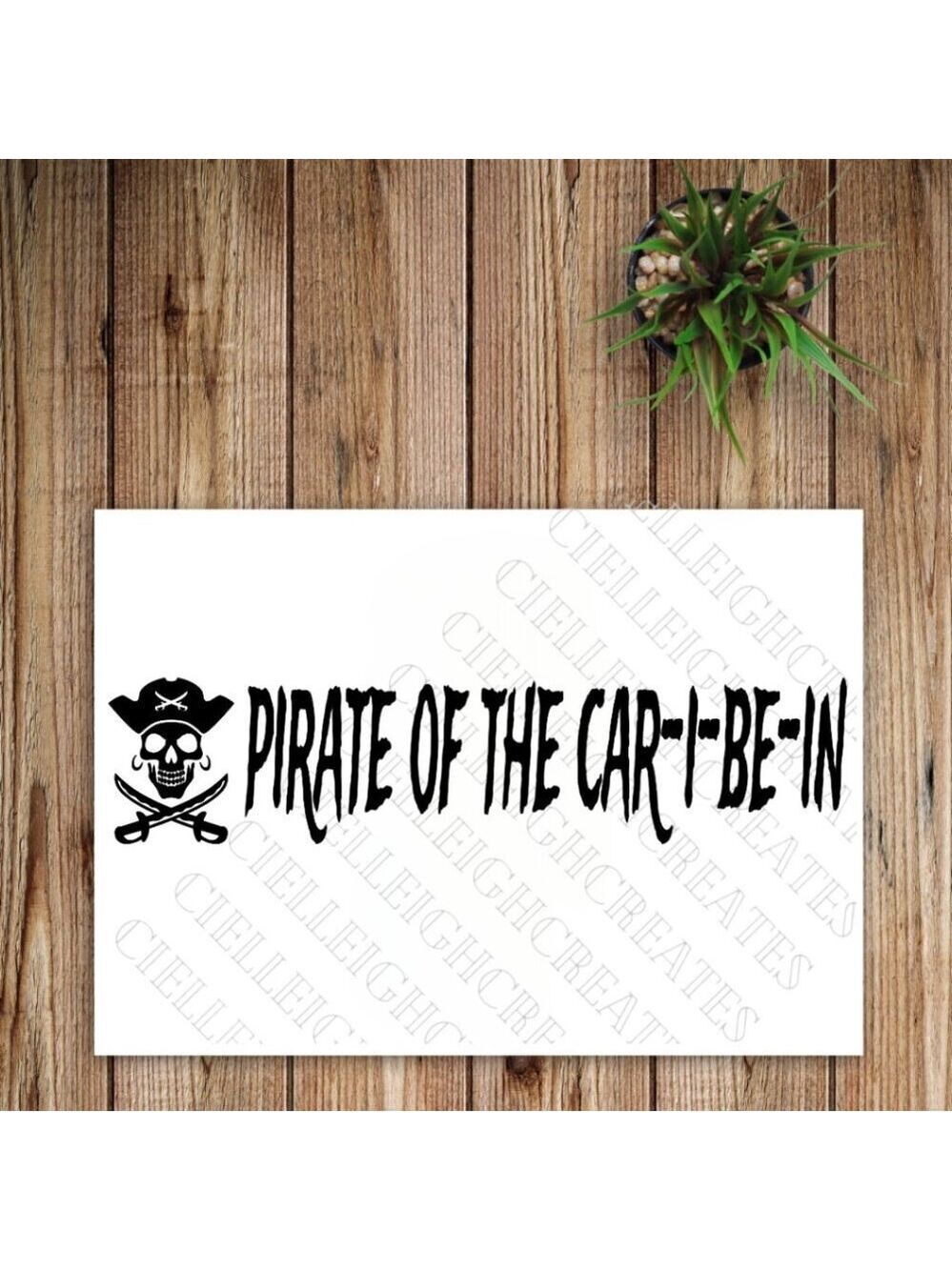 *2 for $20* Pirate of the Car-I-Be-In  vinyl decal sticker Handcrafted